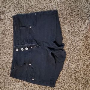 High waisted black shorts